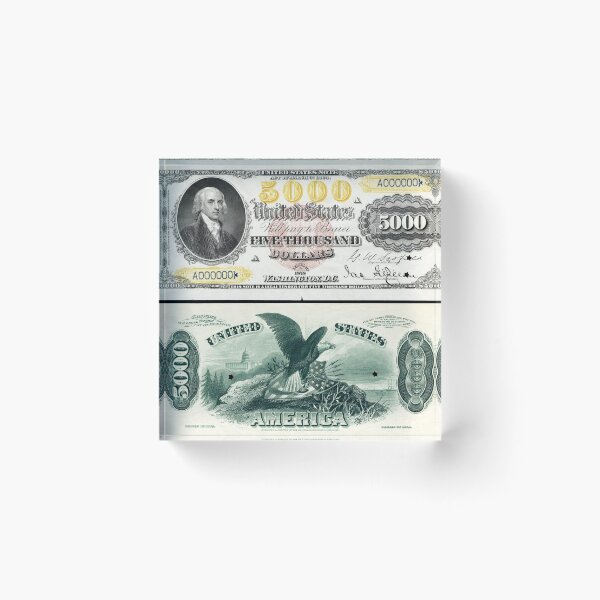 Item preview, James Madison US 5000 (1878) designed and sold by TheWildWildWest.