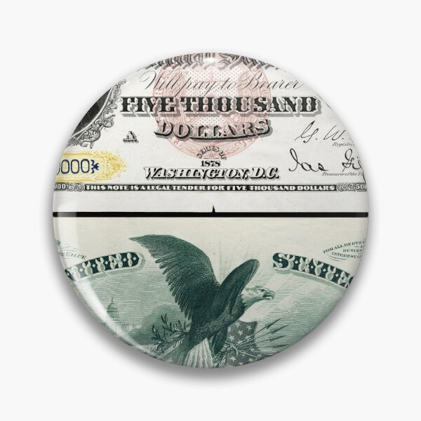 Item preview, James Madison US 5000 (1878) designed and sold by TheWildWildWest.