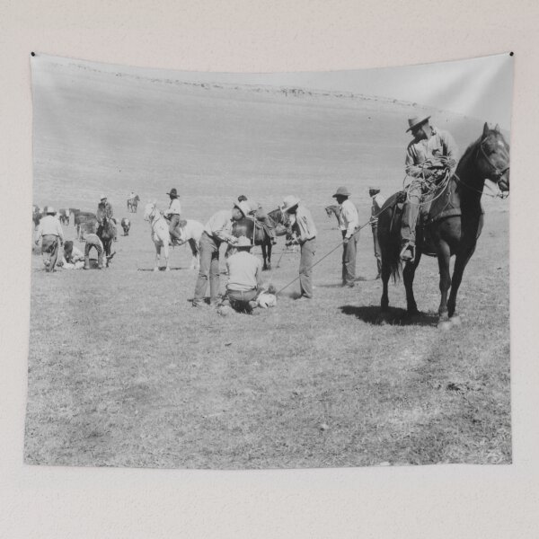 Item preview, Branding cattle at Wind River Agency NARA designed and sold by TheWildWildWest.