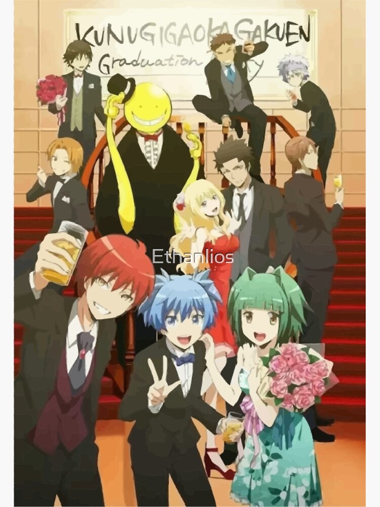 Lámina Fotográfica Assassination Classroom Koro Sensei Itona Karma Nagisa Graduation School