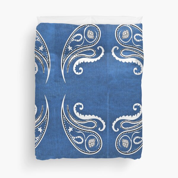 Blue Bandanna Design Duvet Cover