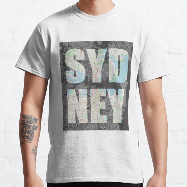 Sydney, New South Wales map Classic T-Shirt