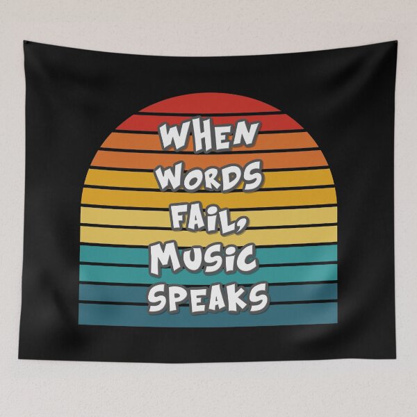 Item preview, Band Motto When Words Fail, Music Speaks designed and sold by ojdart.