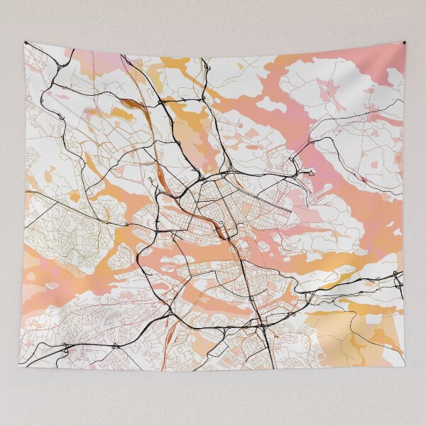 Item preview, Stockholm Sweden Street Map Color designed and sold by IvonDesign.