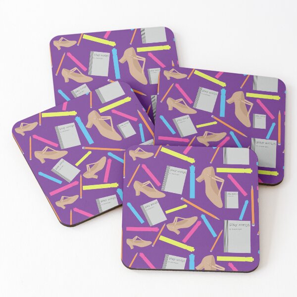 Item preview, theatre rehearsal essentials polka dots purple background designed and sold by Ella's  Doodles And Designs.