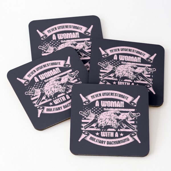 Item preview, Never underestimate a woman with a military background designed and sold by mmos.