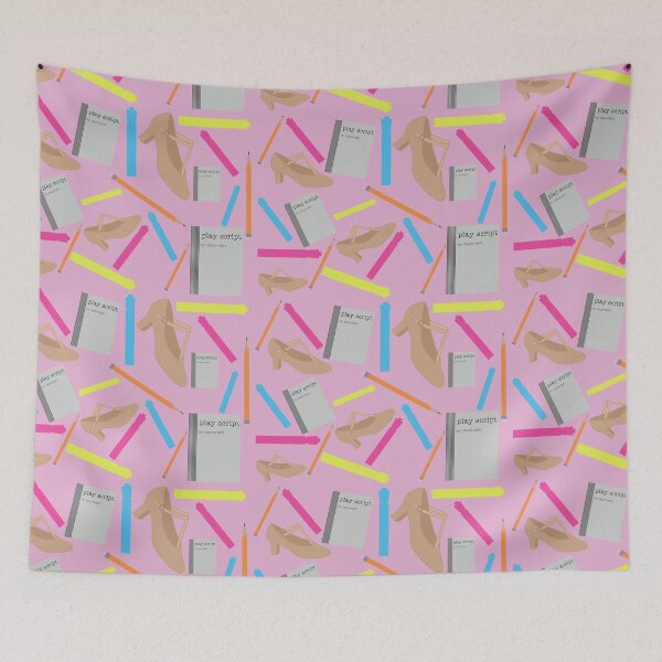 Item preview, theatre rehearsal essentials polka dots light pink background designed and sold by Ella's  Doodles And Designs.