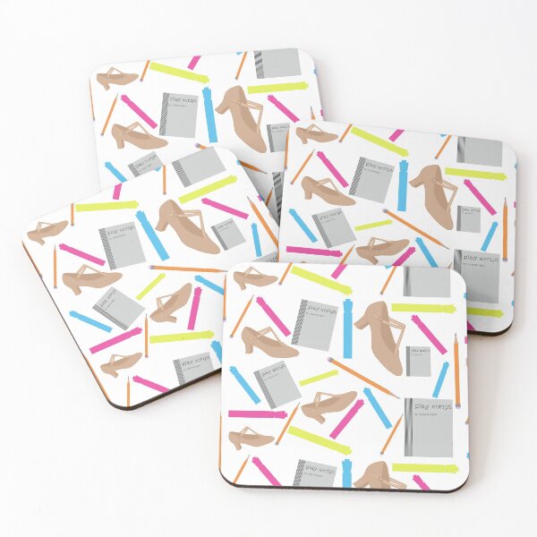 Item preview, theatre rehearsal essentials polka dots white background designed and sold by Ella's  Doodles And Designs.