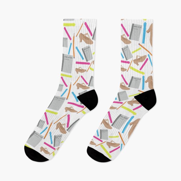 Item preview, theatre rehearsal essentials polka dots white background designed and sold by Ella's  Doodles And Designs.