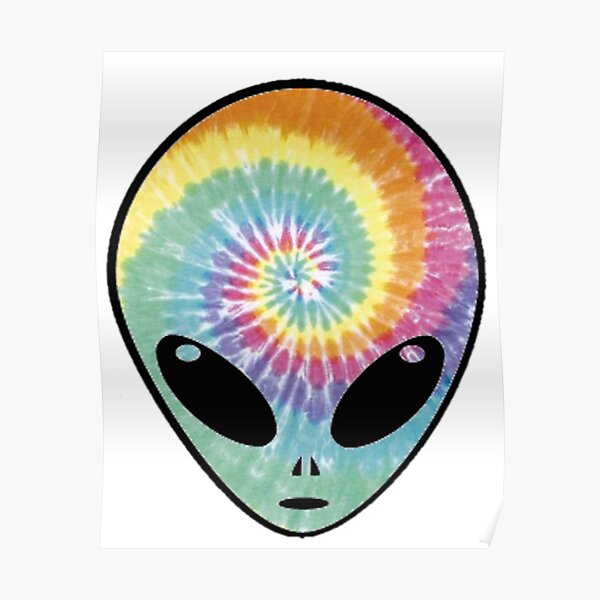 alien tie dye Poster