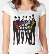 ♥♫I Love B2ST Forever Splendiferous K-Pop Clothes & Stickers♪♥ Women's Fitted Scoop T-Shirt