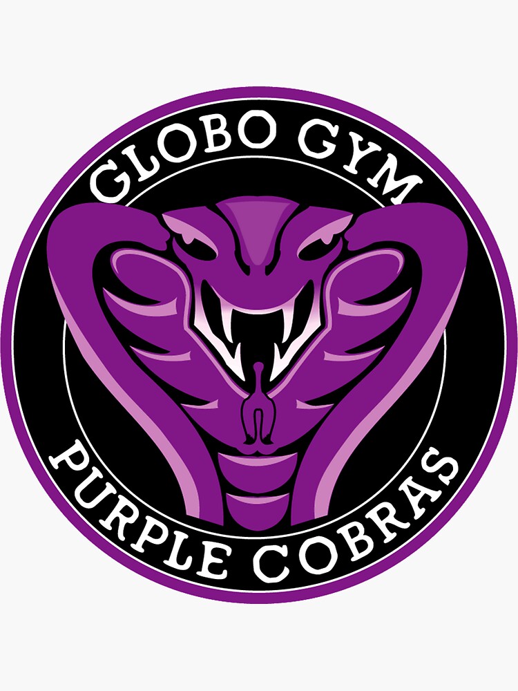 "Globo Gym Purple Cobras" Sticker by Spillanejohn Redbubble