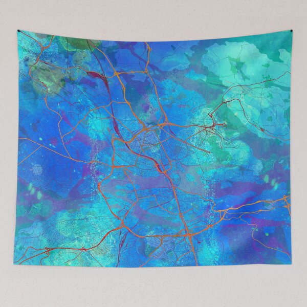 Item preview, Stockholm Sweden Street Map Blue Lagoon designed and sold by IvonDesign.