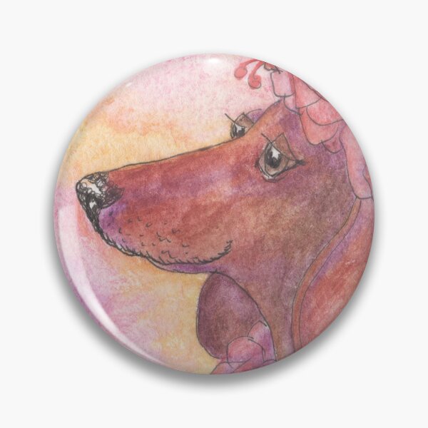 Item preview, Dachshund dog & roses, sausage dog in pink  designed and sold by SusanAlisonArt.