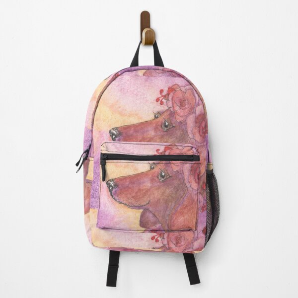 Item preview, Dachshund dog & roses, sausage dog in pink designed and sold by SusanAlisonArt.