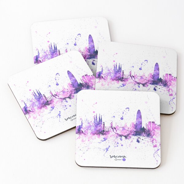 Item preview, Barcelona Spain Skyline designed and sold by ArtPrints.