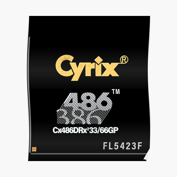 Cyrix 486DRx Vintage CPU Poster