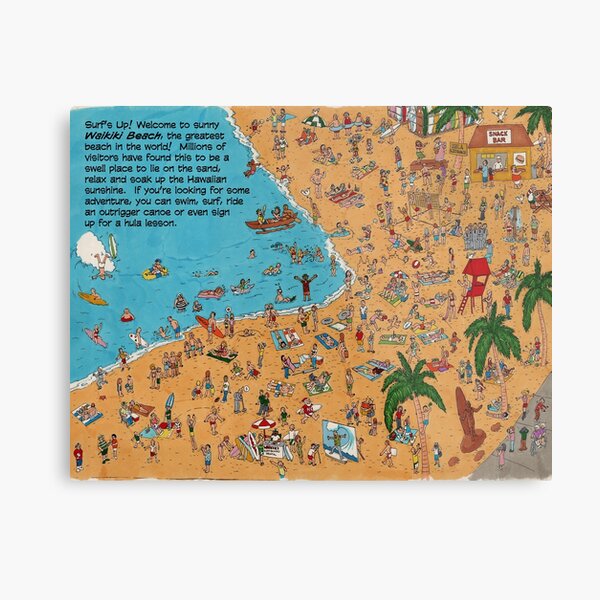 Where's Kimo? The Full View Of Waikiki Beach Metal Print