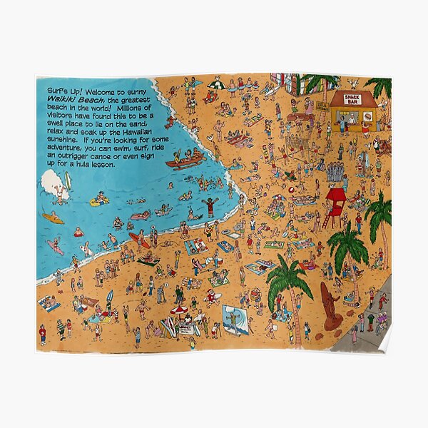 Where's Kimo? The Full View Of Waikiki Beach Poster