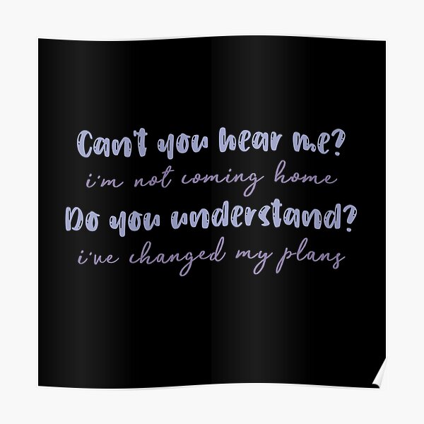 Billie Eilish Lyrics Posters Redbubble