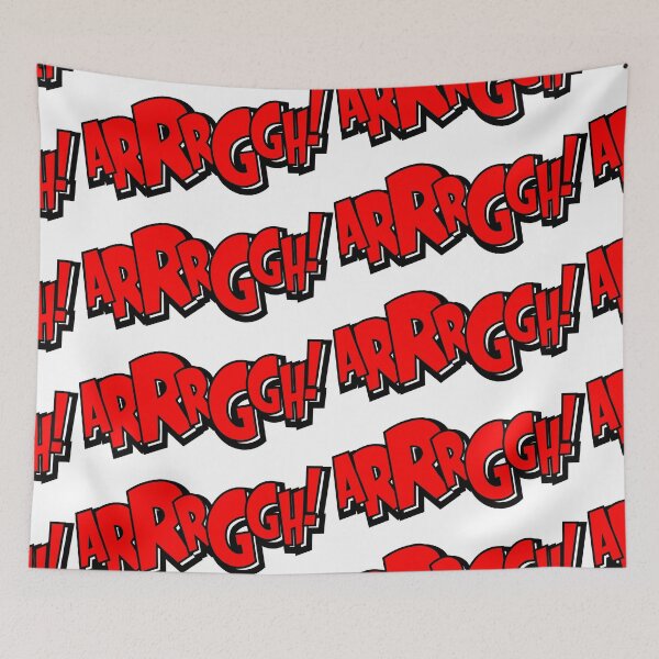 Item preview, Arrrggh! Cartoon Scream how you feel inside. Vibrant Red Text designed and sold by SillyJokesCoUK.