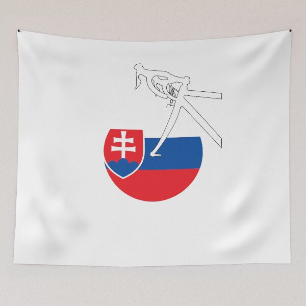Item preview, Road Bicycle Slovakian Flag designed and sold by RabeDesigns.