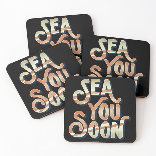 Item preview, SeaYouSoon Gold Vintage Design designed and sold by JOYSURF-LAB.