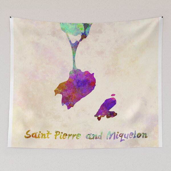 Item preview, Saint Pierre and Miquelon watercolor map designed and sold by paulrommer.