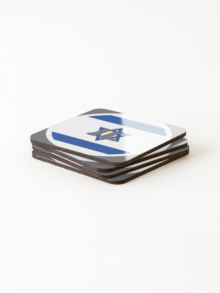 Thumbnail 4 of 5, Coasters (Set of 4), Israel | Round Flag With Country Code designed and sold by CarlosAlberto.