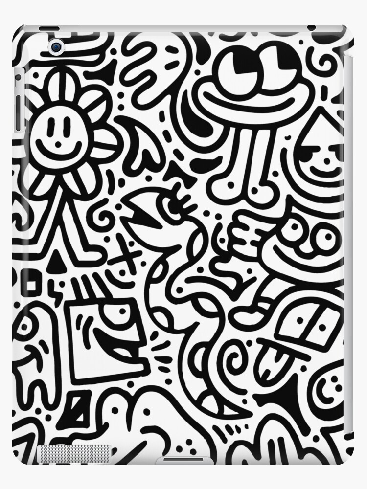 Doodles and Lines 7: White on Black