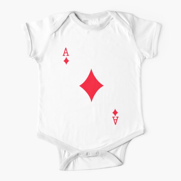 Ace of Diamonds Short Sleeve Baby One-Piece