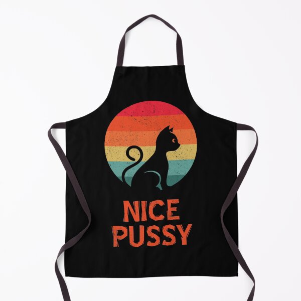 Aperçu de l'œuvre NICE PUSSY | PROPRIÉTAIRE DE CHAT SUNSET STYLE RÉTRO VINTAGE créée et vendue par pierrelaidesign.