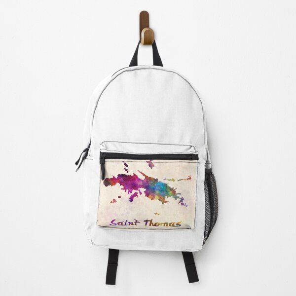 Item preview, Saint Thomas watercolor map designed and sold by paulrommer.