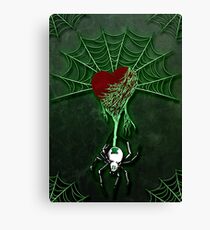Black Widow (Green) Canvas Print