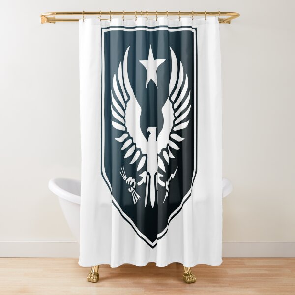 Halo Wars Shower Curtains Redbubble - halo 2 red team flag original roblox