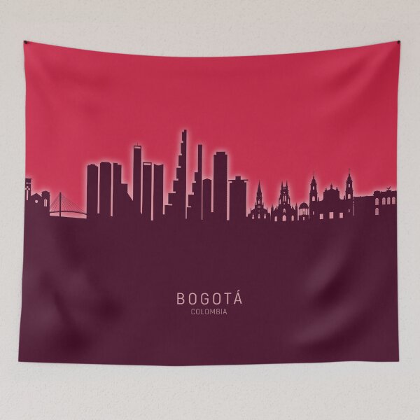Aperçu de l'œuvre Bogotá Colombia Skyline créée et vendue par ArtPrints.