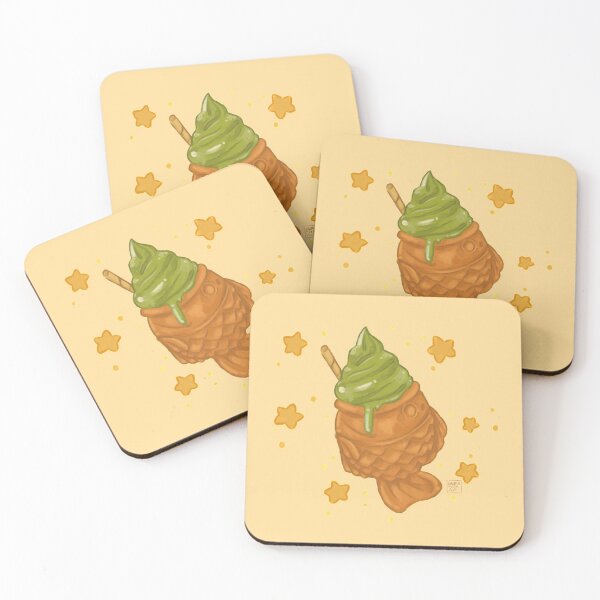 Item preview, Taiyaki matcha ice cream art designed and sold by LauraPemArt.