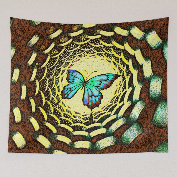 Item preview, Butterfly flying into a portal designed and sold by helenkaiy.
