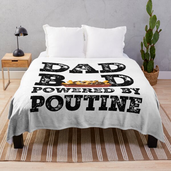 Item preview, Dad Bod Powered By Poutine Father Figure Gifts Idea with Funny Graphic for Food Lovers designed and sold by Orange Pieces.