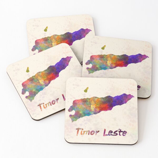 Item preview, Timor Leste watercolor map designed and sold by paulrommer.