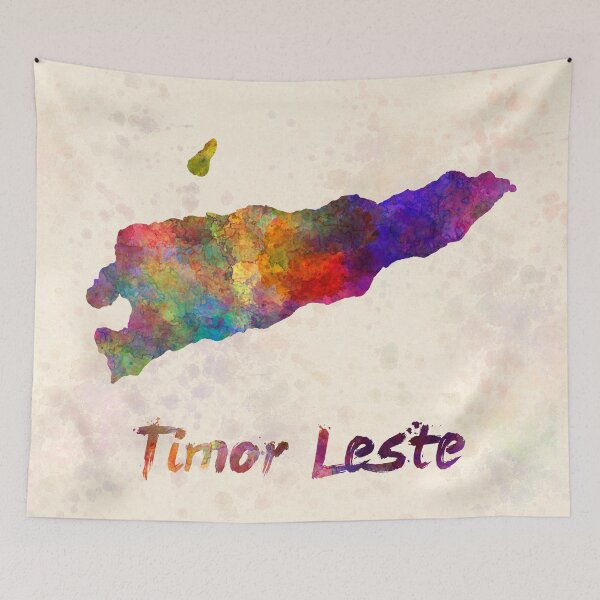 Item preview, Timor Leste watercolor map designed and sold by paulrommer.