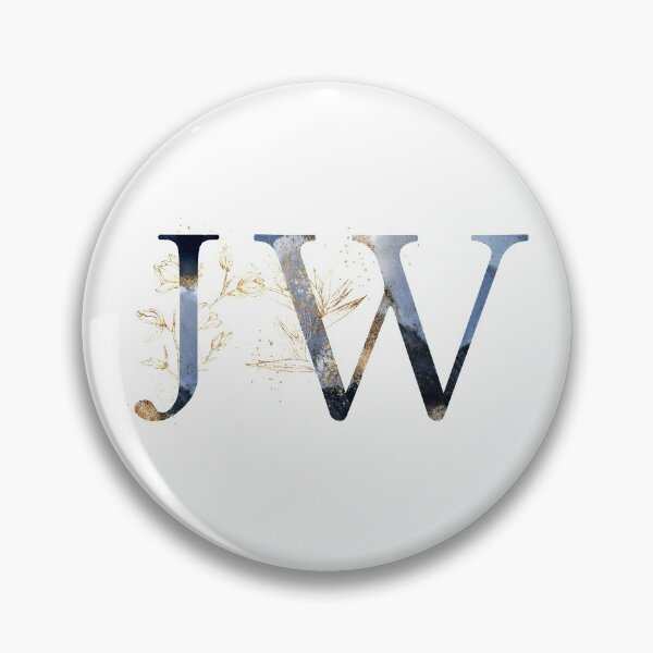 Item preview, Floral Initials JW, Monogram designed and sold by PinkLotusArt.
