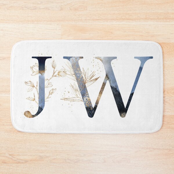 Item preview, Floral Initials JW, Monogram designed and sold by PinkLotusArt.