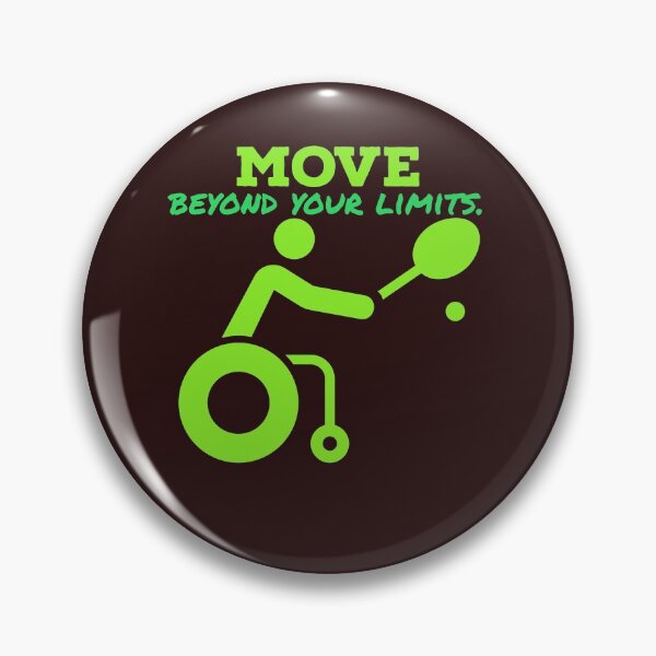 Item preview, move beyond your limits. differently abled individual, playing tennis designed and sold by doctors-apparel.
