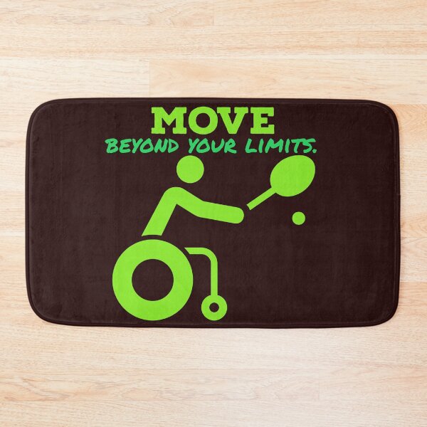 Item preview, move beyond your limits. differently abled individual, playing tennis designed and sold by doctors-apparel.