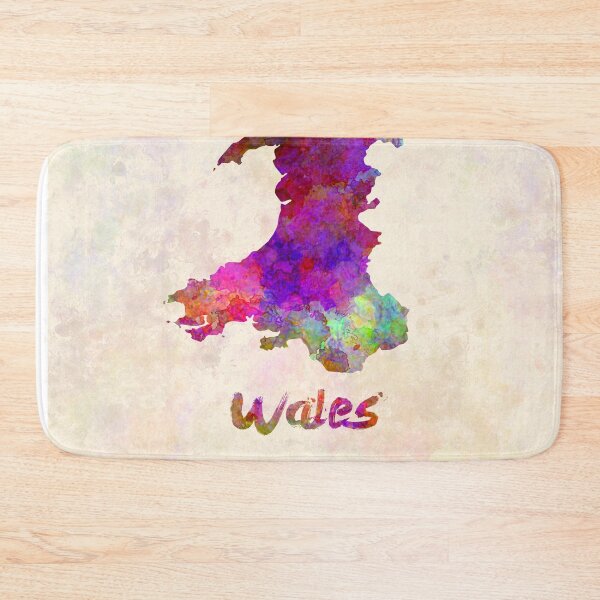 Item preview, Wales watercolor map designed and sold by paulrommer.