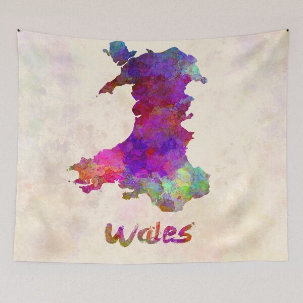 Item preview, Wales watercolor map designed and sold by paulrommer.