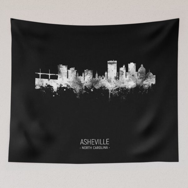 Item preview, Asheville North Carolina Skyline designed and sold by ArtPrints.