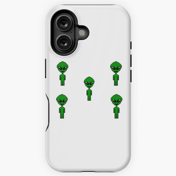 Pixel Aliens (no background) iPhone Tough Case
