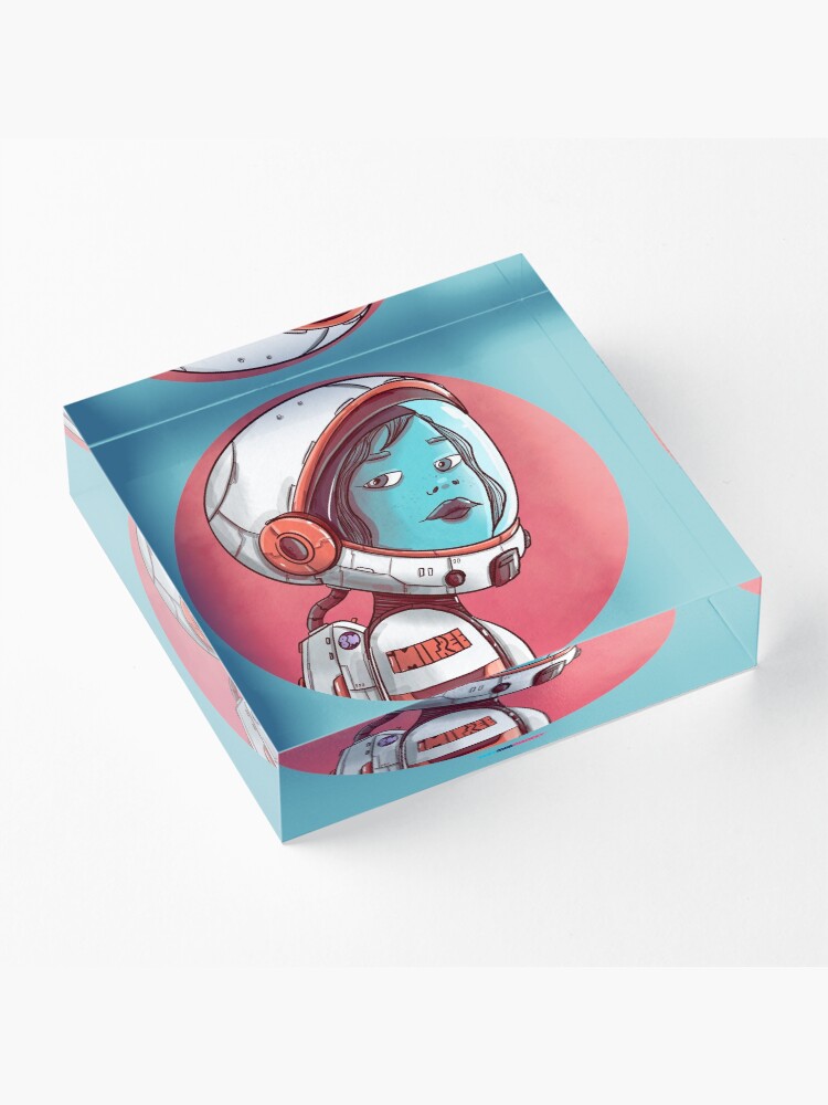 Vista alternativa de Bloque acrílico Space Girl by Fran Ferriz